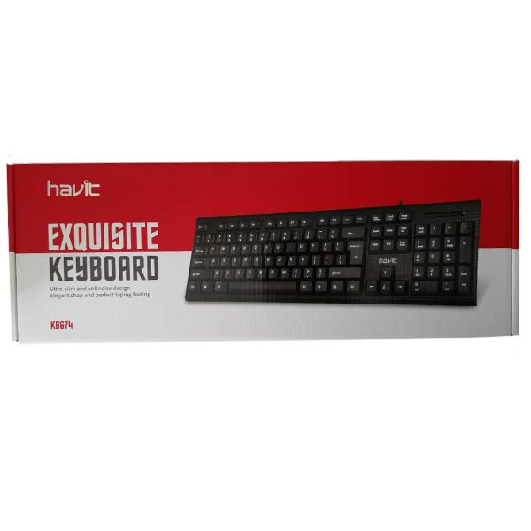 كیبورد باسیم هویت مدل HV-KB674