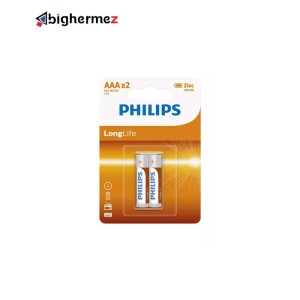 باتری نیم قلمی 2 تایی معمولی فیلیپس مدل R03L2B/97
