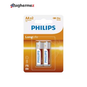 باتری قلمی 2 تایی معمولی فیلیپس مدل R6L2B/97
