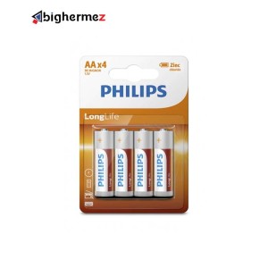 باتری قلمی 4 تایی معمولی فیلیپس مدل R6L4B/97