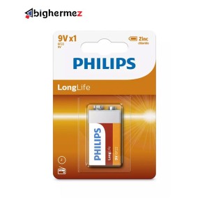 باتری کتابی 9 ولت معمولی فیلیپس مدل 6F22L1B/97