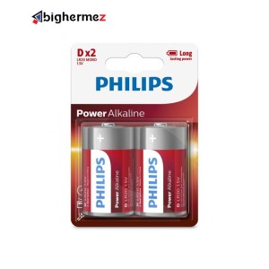 باتری بزرگ 2 عددی سایز D  فیلیپس پاور آلکالاین مدل LR20P2B/97