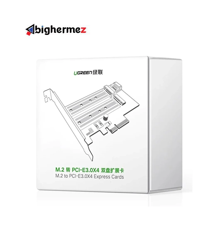 مبدل M.2 M-Key+M.2 B-Key به PCle 3.0 4X یوگرین مدل CM302-70504