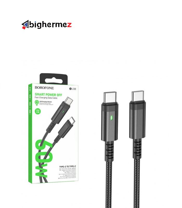 کابل شارژ دوسر TYPE-C بروفون مدل BU38 60W