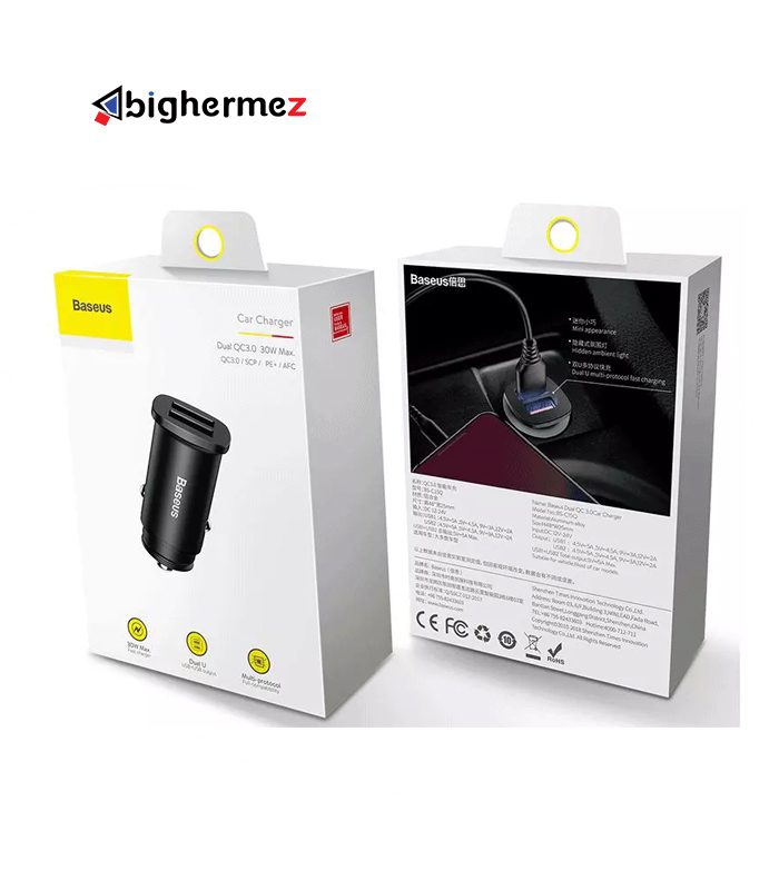 شارژر فندکی 30W باسئوس مدل CCALL-DS01