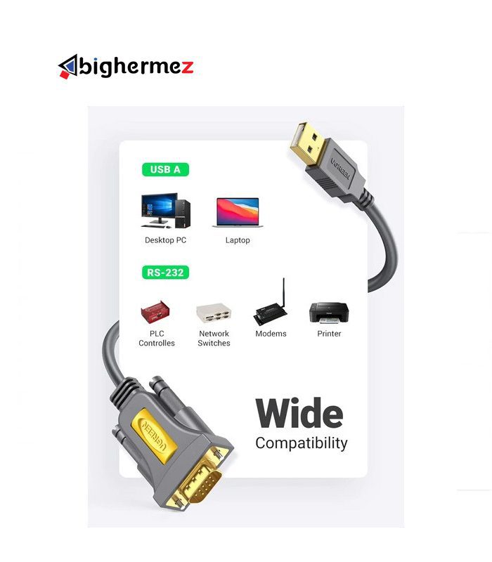 کابل USB.2 به DB9-RS232 یوگرین مدل CR104-20201 طول 1.5 متر