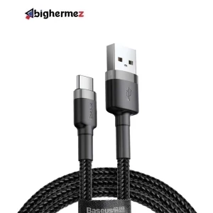 کابل شارژ سریع USB-A به USB-C بیسوس مدل Cafule 2A طول 2m - مشکی/خاکستری