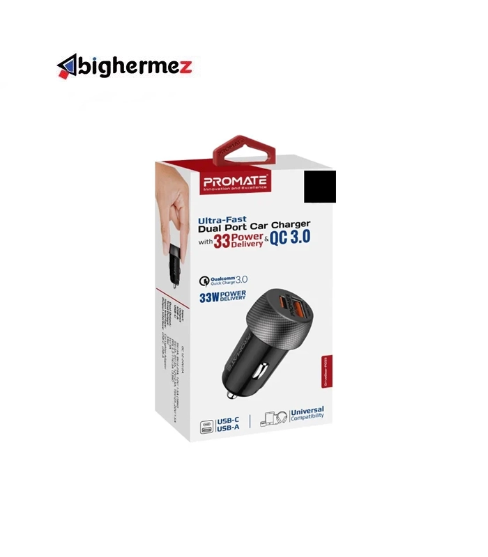 شارژر فندکی 33W پرومیت مدل DRIVEGEAR-PD33