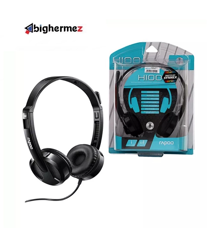 هدفون با سیم رپو مدل H100 Wired Stereo Headset