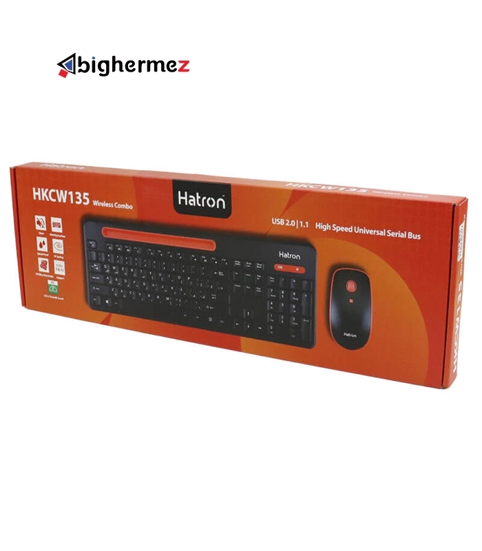 کیبورد و ماوس بیسیم هترون مدل HKCW135