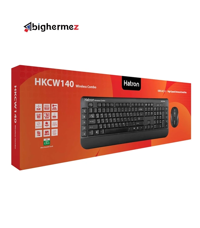 کیبورد و ماوس بیسیم هترون مدل HKCW140