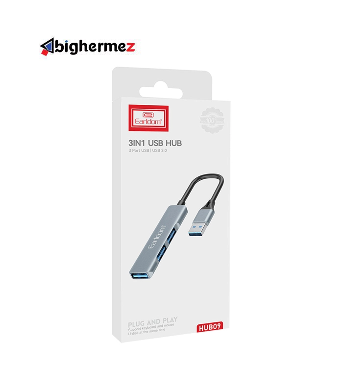 هاب 3 پورت USB3.0 ارلدام مدل HUB09