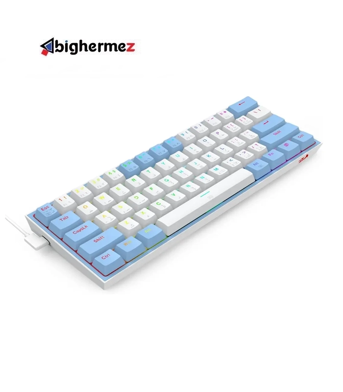 کیبورد باسیم مکانیکال گیمینگ ردراگون مدل K617 FIZZ WB