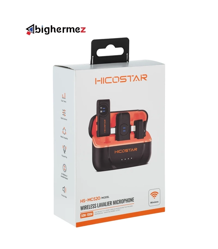 میکروفن یقه ای هایکواستار مدل HS-MC520 با درگاه اتصال USB-C و Lightning