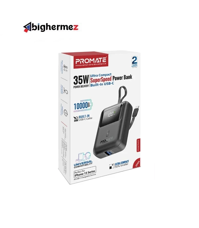 پاوربانک 10000mAh پرومیت مدل POWERPOD-10.BLK