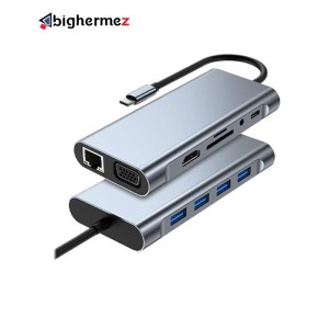 هاب 11 پورت USB3.0 TYPE-C پی نت مدل T-1101