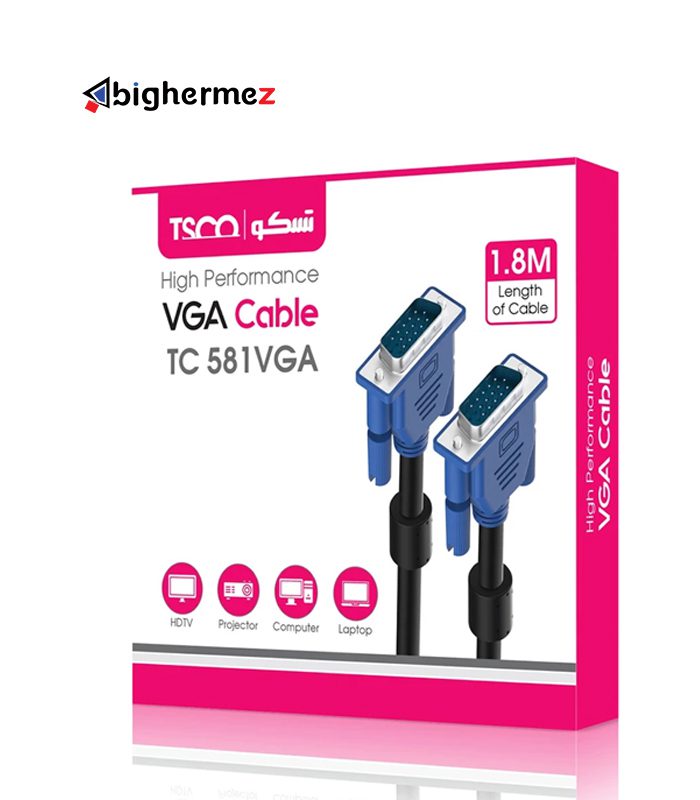 کابل VGA تسکو مدل TC 581 به طول 1.8 متر