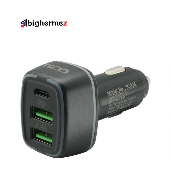 شارژر فندکی تسکو مدل TCG35 به همراه کابل تبدیل MicroUSB