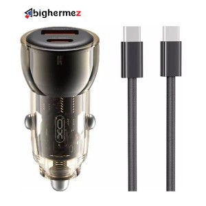 شارژر فندکی 60W به همراه کابل دو سر TYPE-C ایکس او مدل XO-CC60