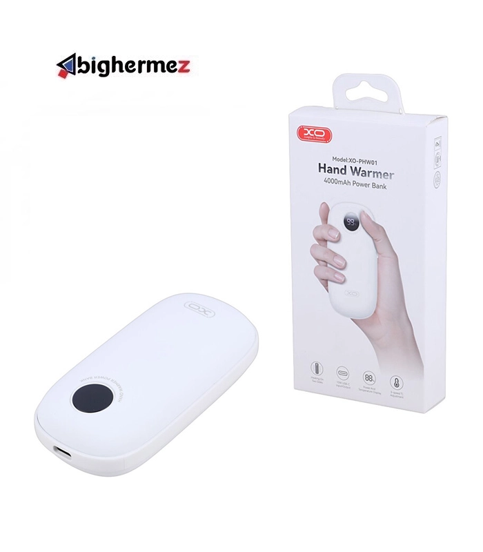 هندوارمر و پاور بانک ایکس او مدل XO-PHW01 ظرفیت 4000 میلی آمپر ساعت