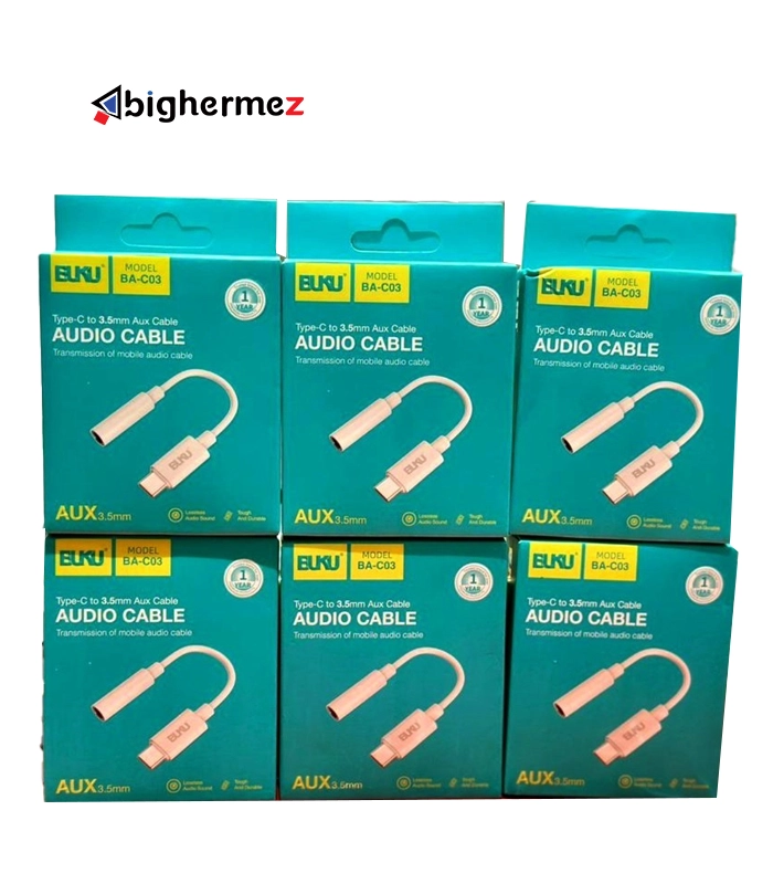 کابل تبدیل TYPE-C به AUX مدل BUKU BA-C03