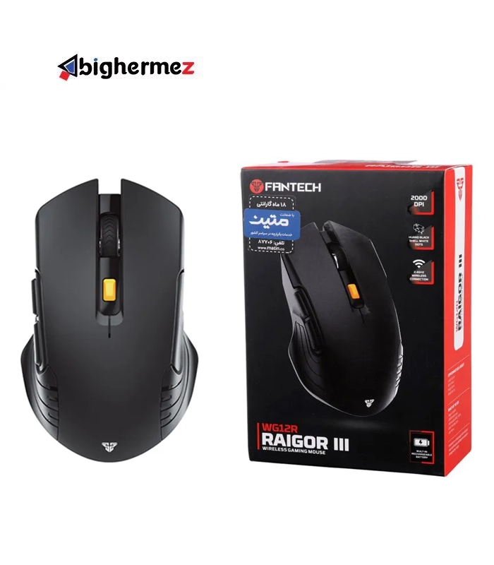 ماوس بیسیم گیمینگ فنتک مدل  RAIGOR III WG12R