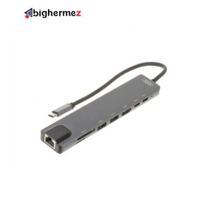مبدل TYPE-C به  PD100W+USB-C+HDMI+USB2+SD&TF+RJ45 ایکس او مدل XO-HUB003