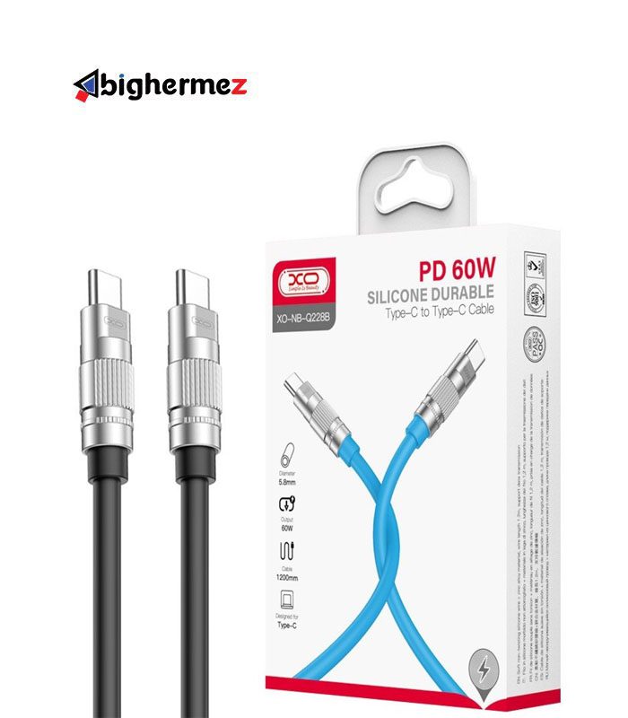 کابل شارژ دوسر TYPE-C ایکس او مدل  XO-NB228B  به طول 1 متر