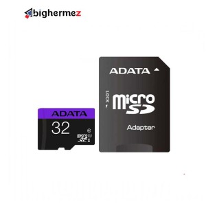 کارت حافظه microSDHC ای دیتا مدل  V10 R80 W25+A DP ظرفیت 32 گیگابایت