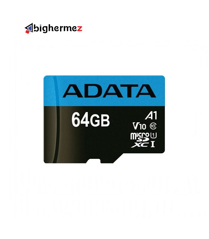 کارت حافظه microSDHC ای دیتا مدل  V10 R100 W25+A DP ظرفیت 64 گیگابایت