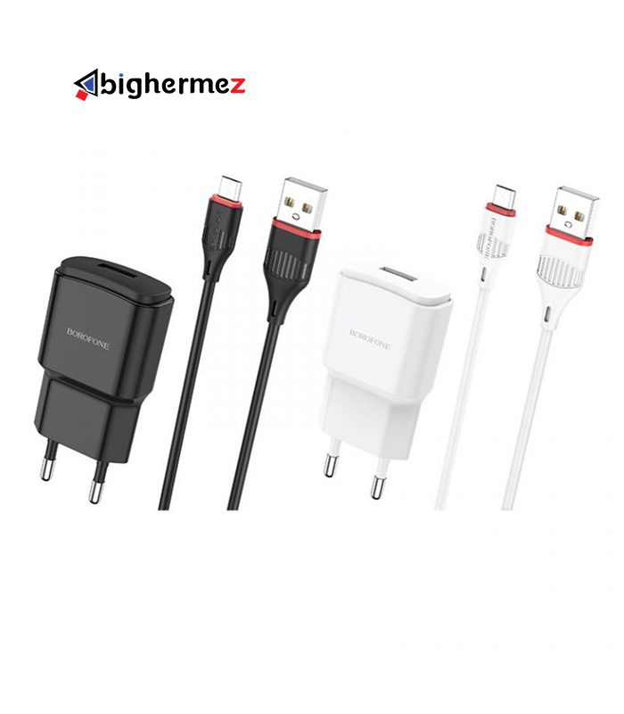 شارژر دیواری بهمراه کابل شارژ میکرو یو اس بی بروفون مدل BA48A