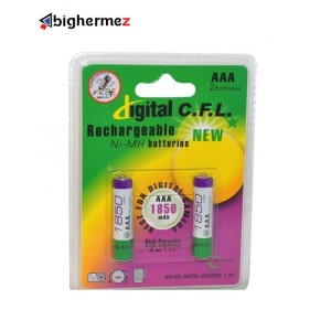 باطری نیم قلم شارژی 2تایی CFL به ظرفیت mAh1850