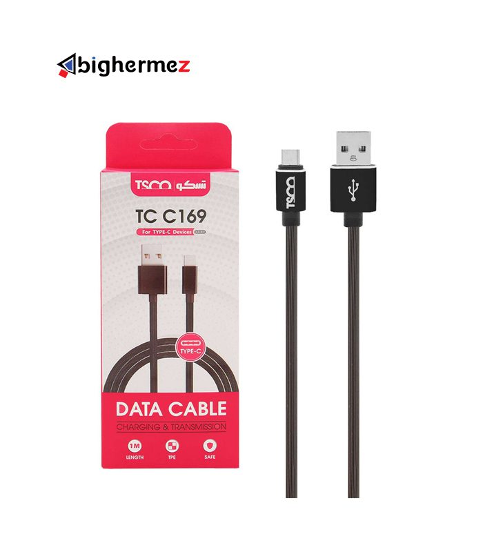 کابل شارژ TYPE-C تسکو مدل TCC 169 به طول 1 متر